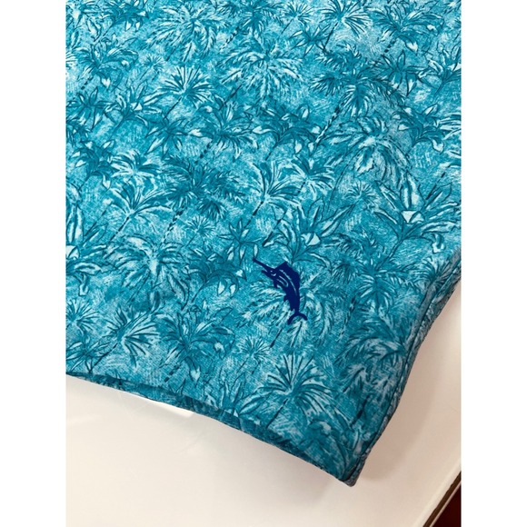 Tommy Bahama Men 3XLB Blue Stretch Bahama Coast Palm Trees Button Down Shirt NEW - Picture 6 of 10